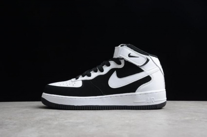Women's | Nike Air Force 107 Mid YH2293-033 White Black Shoes Running Shoes