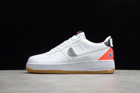 Women's | Nike Air Force 1 07 NBA White Bright Crimson CT2298-101 Running Shoes