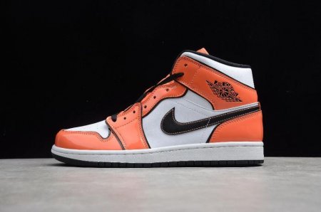 Men's | Air Jordan 1 Mid SE Turf Orange Black White Basketball Shoes