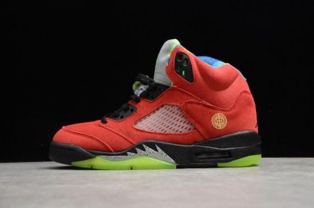 Women's | Air Jordan 5 Retro What The Mandarin Duck Big Red Yellow Purple Basketball Shoes