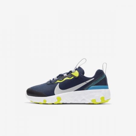 Nike Shoes Renew Element 55 | Midnight Navy / Lemon Venom / Laser Blue / Light Smoke Grey