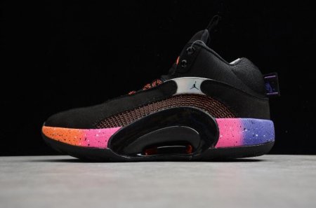 Women's | Air Jordan 35 PF Sunset Running Shoes Black Total Orange Hyper Grape CQ4228-004 Basketball Shoes