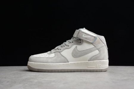 Men's | Nike Air Force 1 07 Mid CQ3866-015 Beige IN Grey Shoes Running Shoes