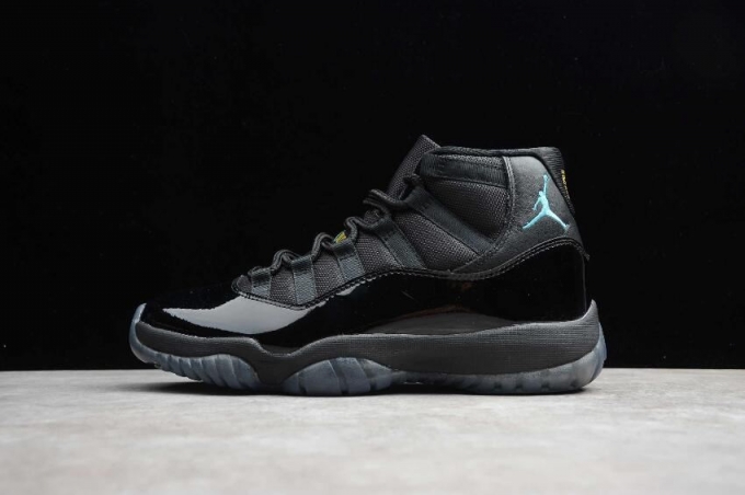 Women's | Air Jordan 11 Retro Black Gamma Blue 378037-006 Basketball Shoes