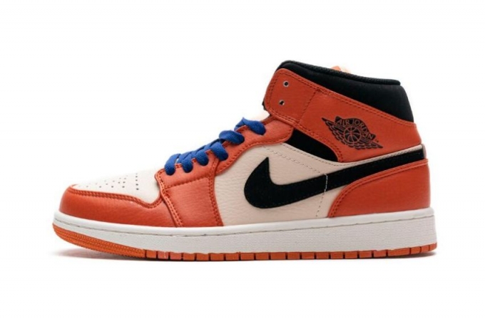 Women's | Air Jordan 1 Mid SE Team Orange Basketball Shoes