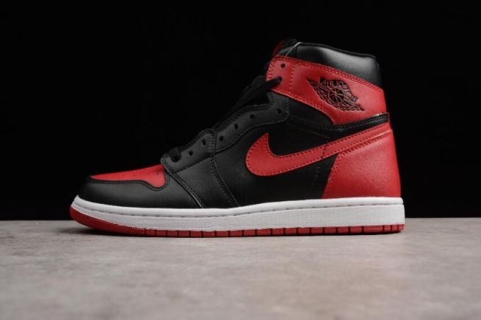 Women's | Air Jordan 1 Retro High OG Bred Black Gym Red White Basketball Shoes