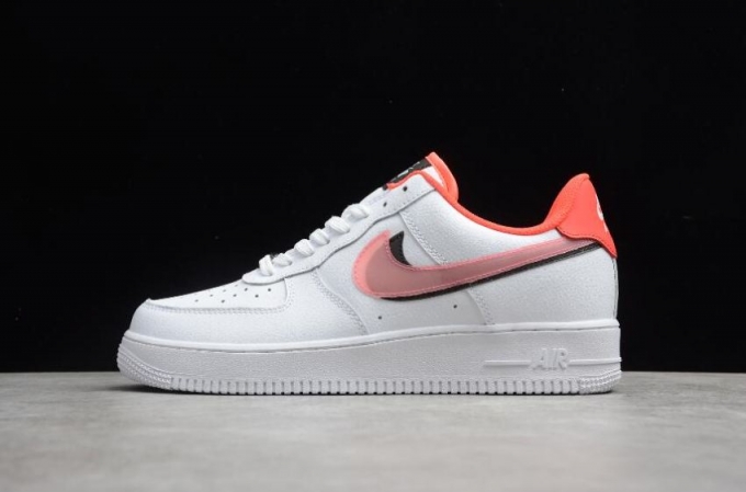 Women's | Nike Air Force 1 GS White Bright Crimson Black CW1574-101 Running Shoes