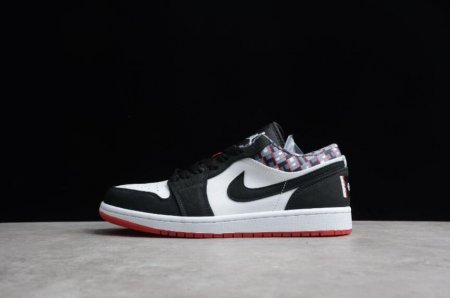 Women's | Air Jordan 1 Low Q54 White Black University Red Basketball Shoes