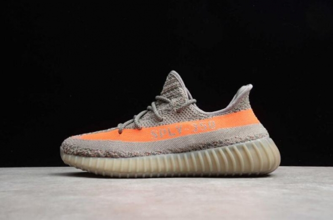 Men's | Adidas Yeezy Boost 350V2 Beluga Steel Grey Solar Red BB1826