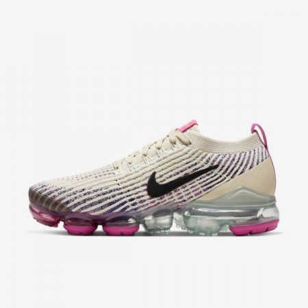 Nike Shoes Air VaporMax Flyknit 3 | Fossil / Fire Pink / Hyper Crimson / Black