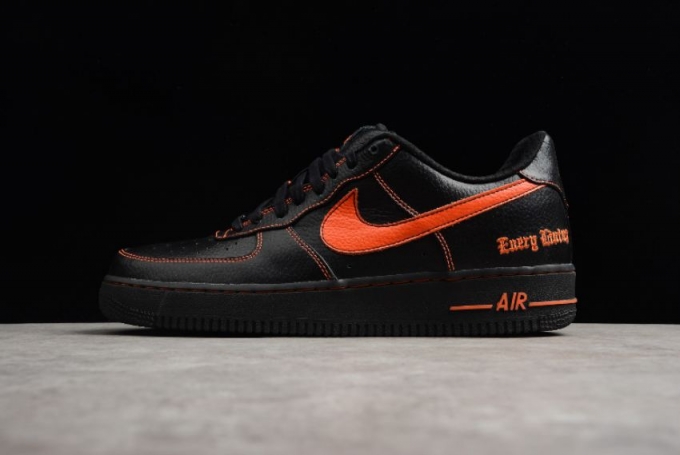 Men's | Nike Air Force 1 Low Vlone Black Orange Blaze AA5360-001 Running Shoes