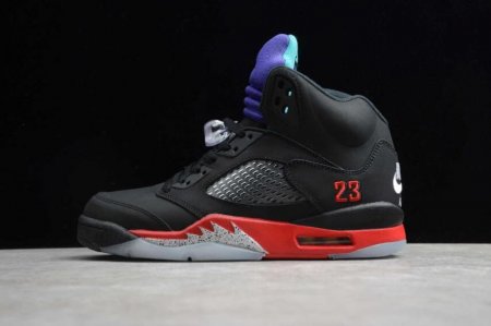 Men's | Air Jordan 5 Retro SP Black Purple Moon Green Basketball Shoes