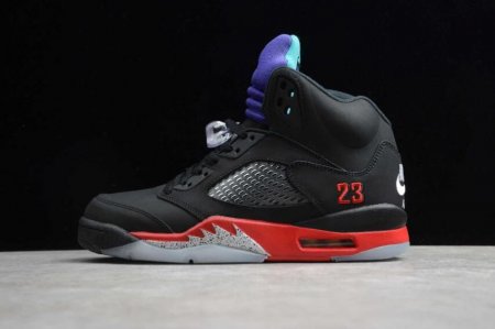 Women's | Air Jordan 5 Retro SP Black Purple Moon Green Basketball Shoes