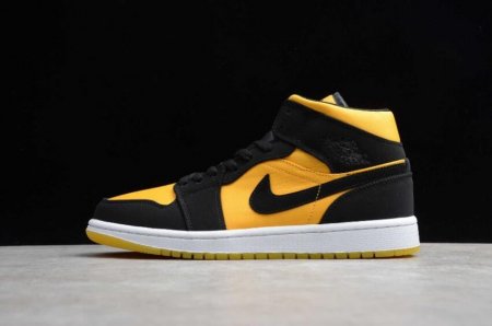 Men's | Air Jordan 1 Mid Black Gold Basketball Shoes