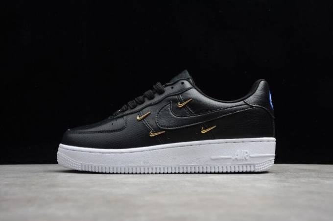 Women's | Nike Air Force 1 07 LX Black Gold White CT1990-001 Running Shoes