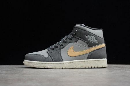 Women's | Air Jordan 1 MID SE Iron Grey White Onyx Shoes Basketball Shoes