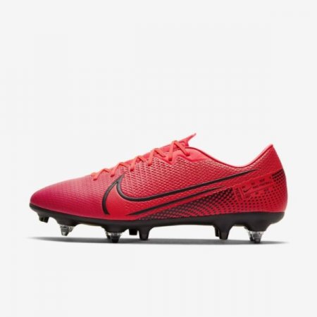 Nike Shoes Mercurial Vapor 13 Academy SG-PRO Anti-Clog Traction | Laser Crimson / Laser Crimson / Black