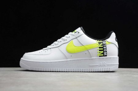 Men's | Nike Air Force 1 07 Worldwide White Green CK6924-101 Running Shoes