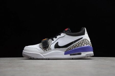 Women's | Air Jordan Legacy 312 Low White Yellow Purple CD7069-102 Basketball Shoes