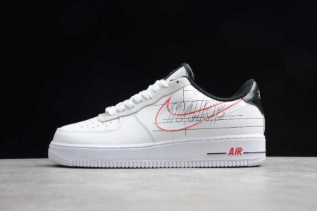 Men's | Nike Air Force 1 07 LX White Red Black CK9257-1003 Running Shoes
