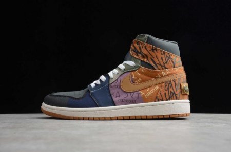 Women's | Air Jordan 1 High OG Travis Scott Cactus Jack Basketball Shoes