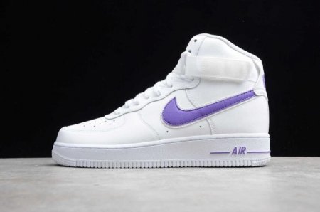 Men's | Nike Air Force 1 High 07 3 White Violet AT4141-103 Running Shoes