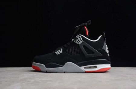 Men's | Air Jordan 4 Retro Black Red Basketball Shoes