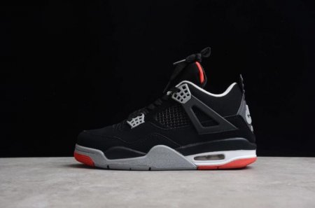 Women's | Air Jordan 4 Retro Black Red Basketball Shoes