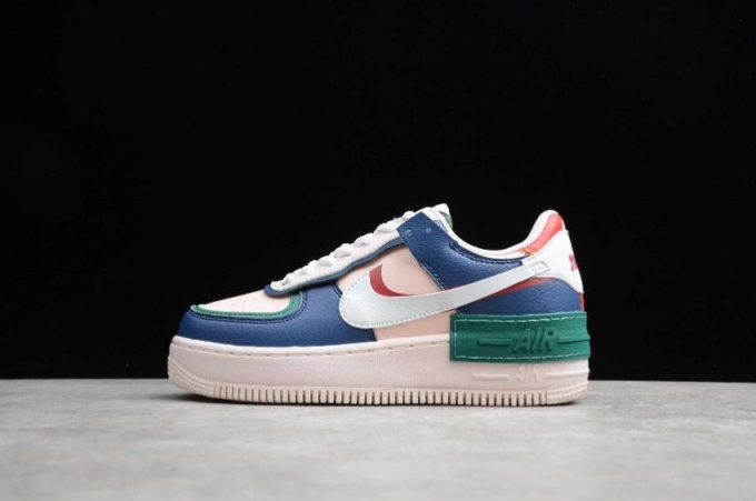 Women's | Nike Air Force 1 Shadow Mystic Navy White Echo Pink CI0919-400 Running Shoes