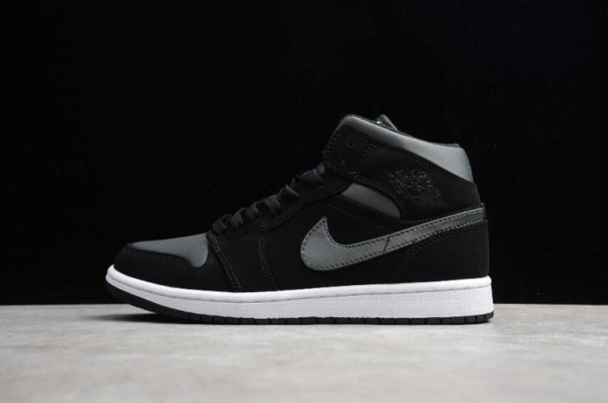 Men's | Air Jordan 1 Mid SE Black Anthracite White Basketball Shoes