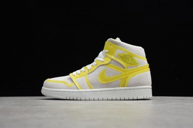 Men's | WMNS Air Jordan 1 Mid LX Off White Opti Yellow White Basketball Shoes