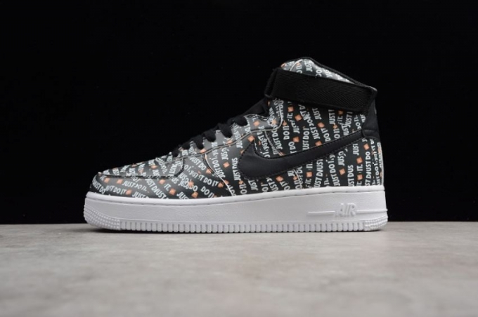 Men's | Nike Air Force 1 Hi Just Don Black White Orange AO5183-001 Running Shoes