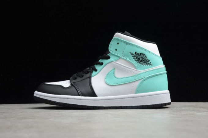 Men's | Air Jordan 1 Mid White Tropical Twist Black Shoes Basketball Shoes