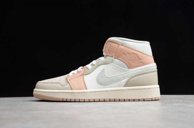 Men's | Air Jordan 1 Mid Light Khaki Beige Grey Basketball Shoes