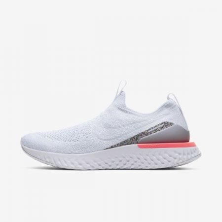 Nike Shoes Epic Phantom React Flyknit Icon Clash | White / Wolf Grey / Lava Glow / Pure Platinum