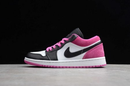 Women's | Air Jordan 1 Low SE Magenta Black White Active Fuchsia Pink Basketball Shoes