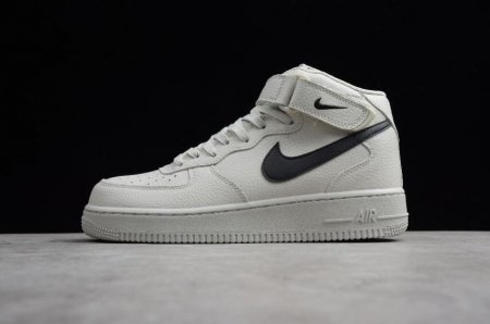 Women's | Nike Air Force 1 Mid 07 Light Bone Black 315123-047 Shoes Running Shoes