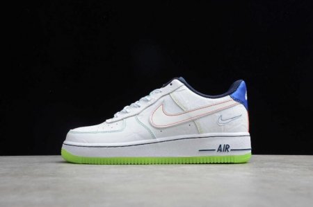 Men's | Nike Air Force 1 GS White Racer Blue CV2421-100 Running Shoes