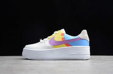 Men's | Nike Air Force 1 Sage Low LX Rice White Purple Blue BV1976-009 Running Shoes