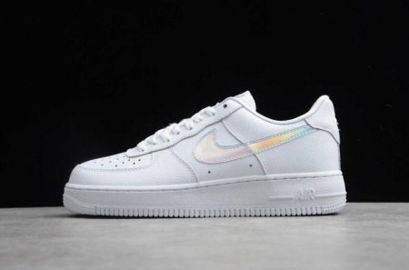 Women's | Nike Air Force 1 07 ESS Iridescent Swoosh White CJ1646-100 Running Shoes