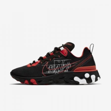 Nike Shoes React Element 55 | Black / Habanero Red / White