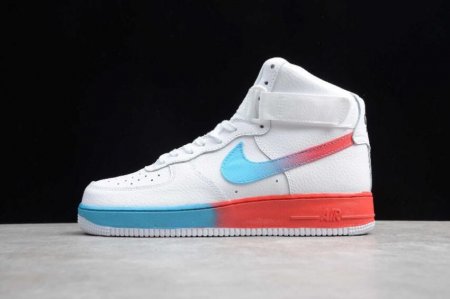Women's | Nike Air Force 1 07 PRM 2 Neon Seoul White Blue Red CJ0525-100 Running Shoes