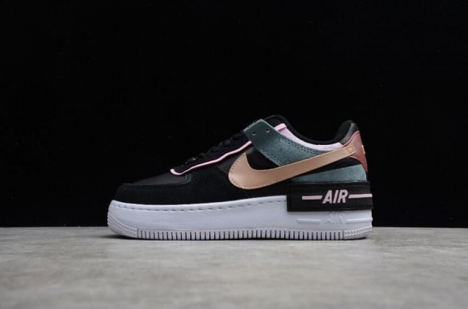 Men's | Nike Air Force 1 Shadow RTL Black Metallic Red Bronze CU5315-001 Running Shoes