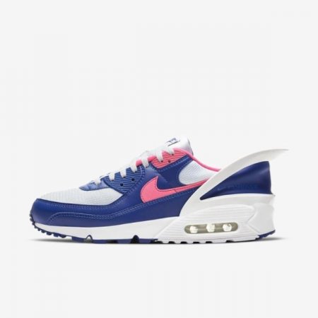 Nike Shoes Air Max 90 FlyEase | White / White / Deep Royal Blue / Hyper Pink