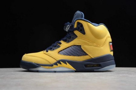 Men's | Air Jordan 5 Retro SE Michigan Amarillo College Navy Amarillo Basketball Shoes