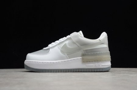 Women's | Nike Air Force 1 Shadow SE White Particle Grey Fog CK6561-100 Running Shoes