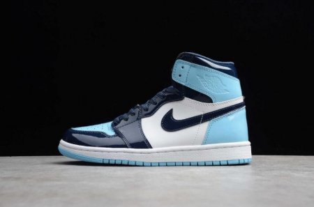 Women's | Air Jordan 1 High OG UNC Patent OSB DIAN Blue Chill White Basketball Shoes