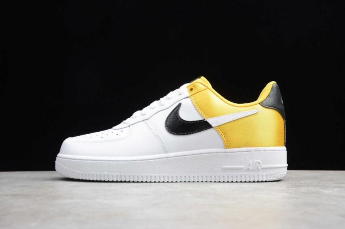 Men's | Nike Air Force 1 07 1HO19 White Clover Amarillo Huang Black BQ4420-700 Running Shoes