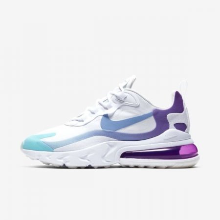 Nike Shoes Air Max 270 React | White / Aurora / Vivid Purple / Light Blue