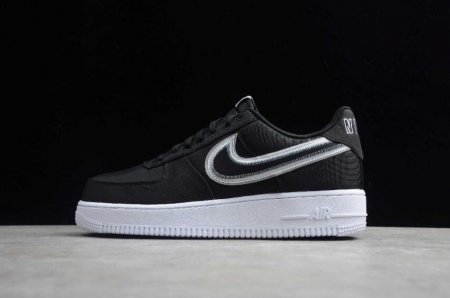 Women's | Nike Air Force 1 07 Black White Wolf Grey CD0886-001 Running Shoes